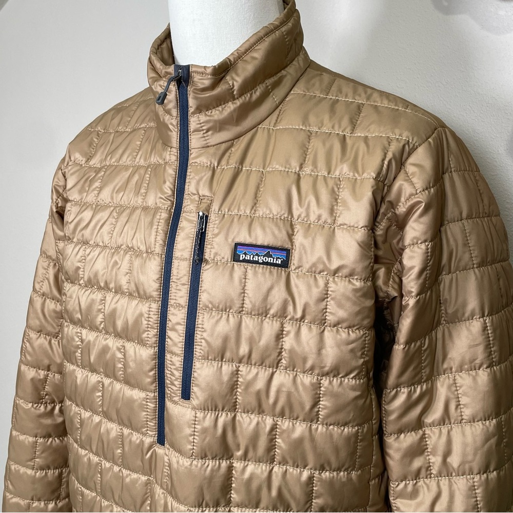 Patagonia Nano Puff Jacket Gold 1/2 Zip Quilted Puffer Pullover Coat Men's Large - Picture 3 of 16